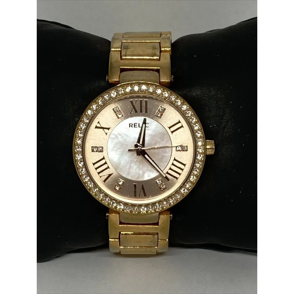 Relic ZR34308 Women's Stainless Steel Rose Gold Analog Dial Quartz Watch OL457